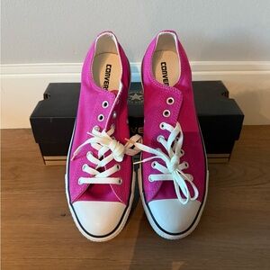 Converse Women's Raspberry Rose Canvas Sneakers